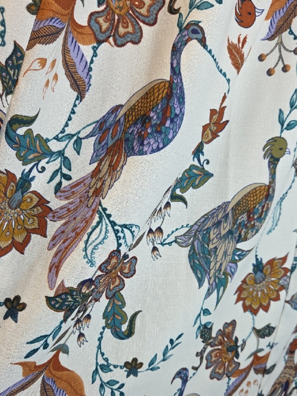 Rachel Zoe Teal and Cream Floral Maxi Dress Size 12 - Picture 3 of 4